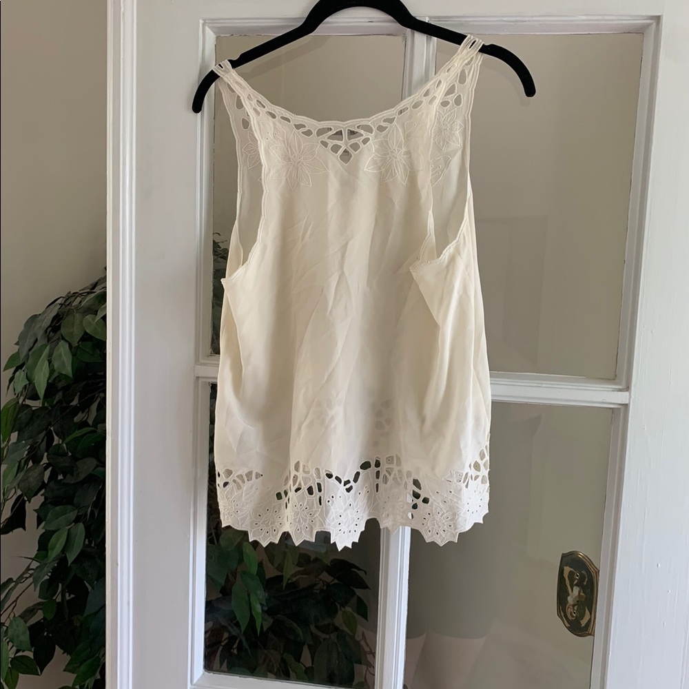 Joie Eyelet Silk Tank